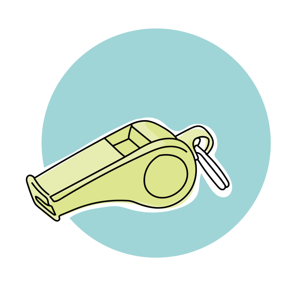 Eine Illustration einer Trillerpfeife.